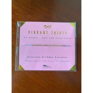 Birthday Milestone Bracelet - Vibrant Thirty, 30th Birthday Gift Friendship